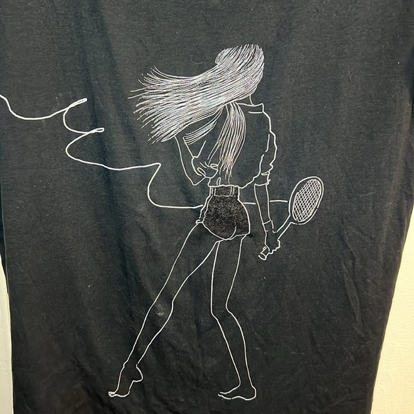 Lacost Black Tennis shirt - Picture 3 of 5